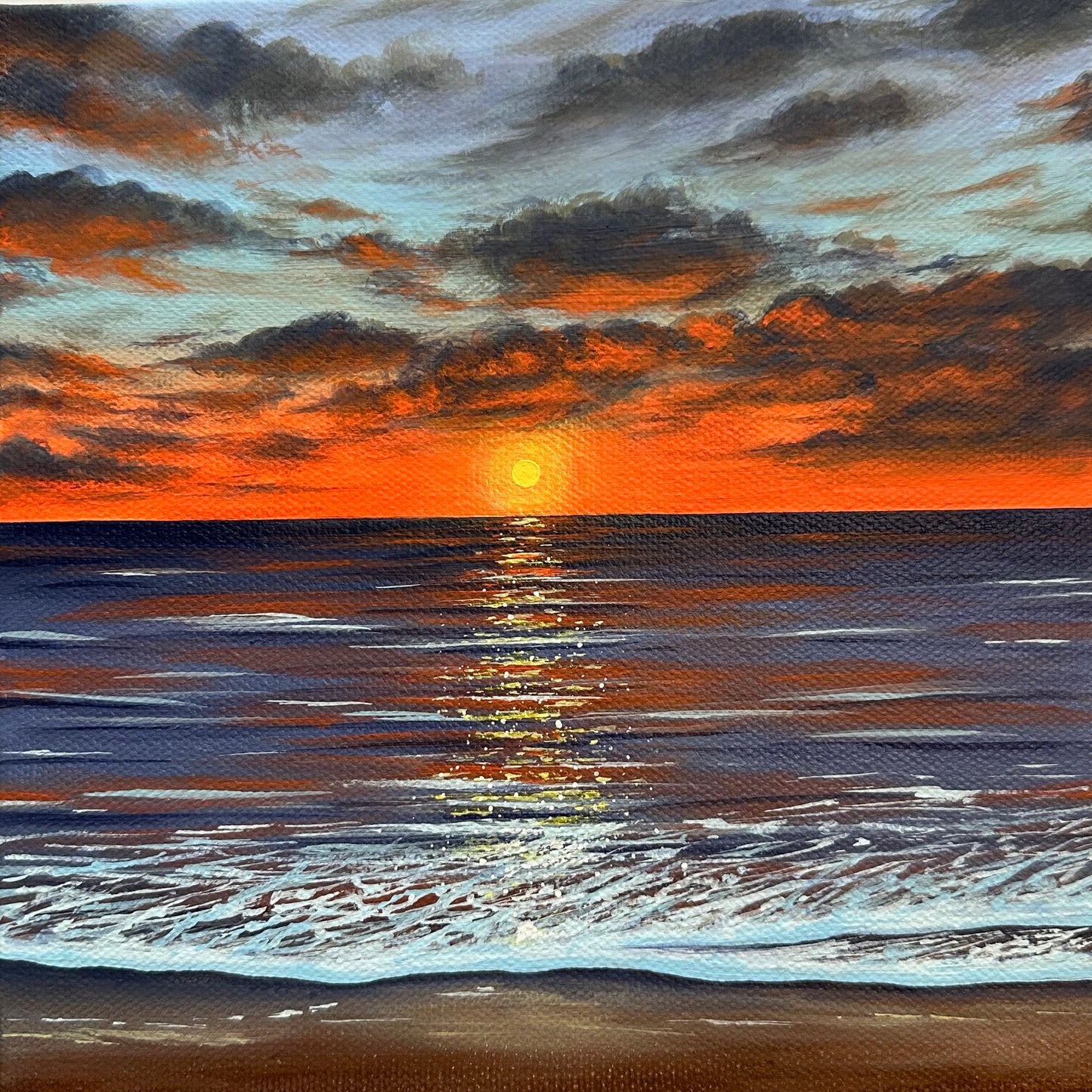 orange seascape sunset