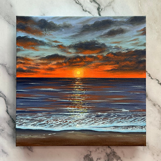 orange seascape sunset