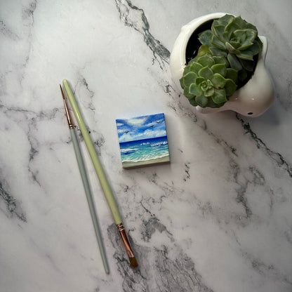 mini seascape with easel