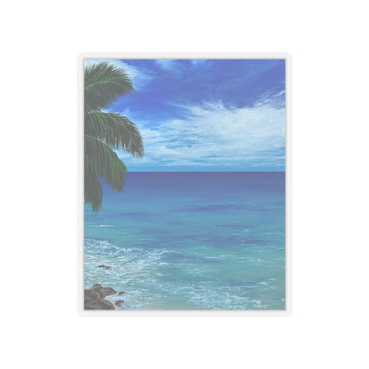 “beachside paradise” Art Stickers