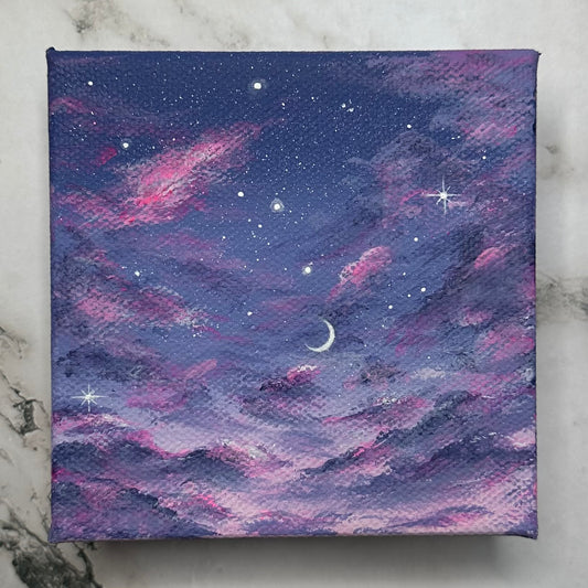 dreamy clouds and stars