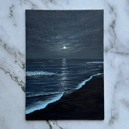 starry moonlit seascape
