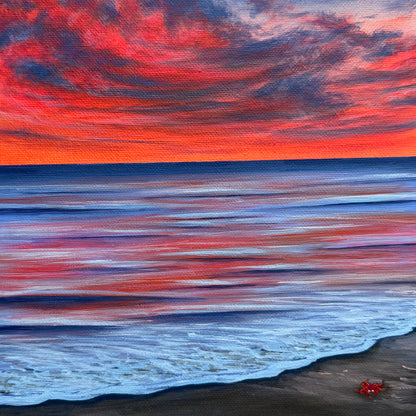 orange ocean sunset