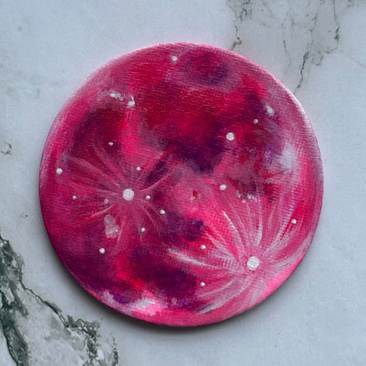 pink moon mini magnet