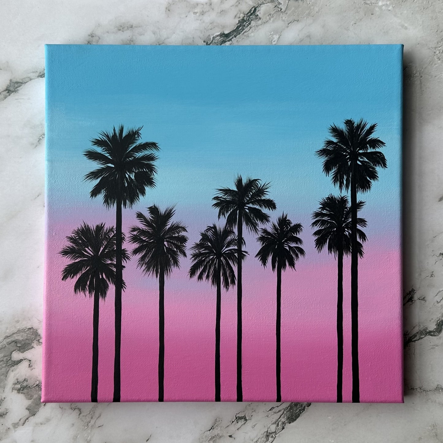 palms and a cotton candy sunset