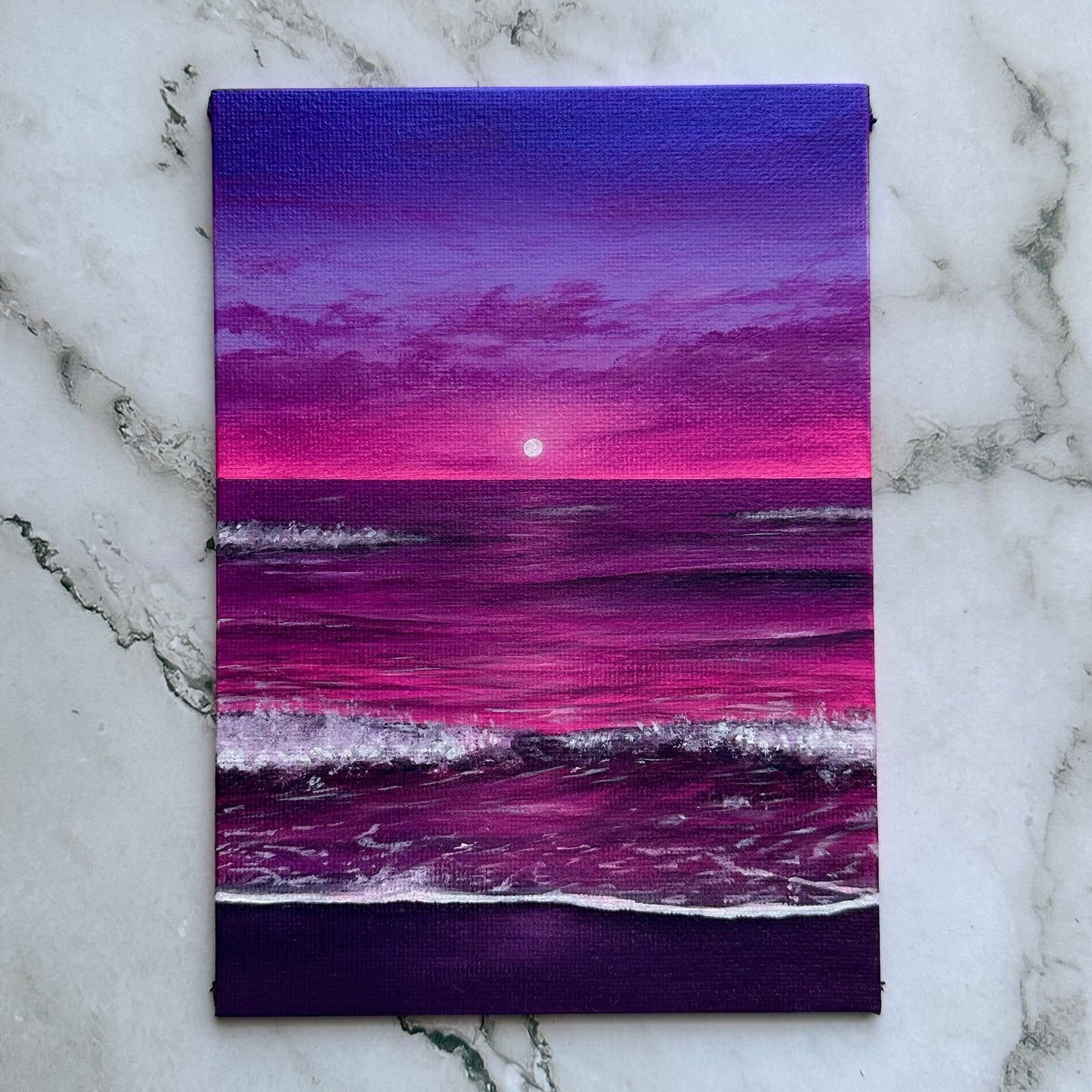 pink and purple seascape