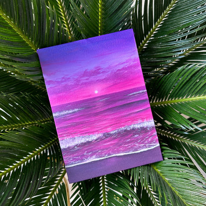 pink and purple seascape